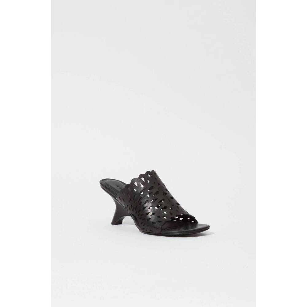 NEW SIMKHAI women's shadow mule laser cut sandal in black